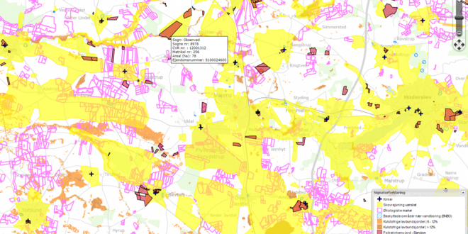 Kort over kirkens jorde