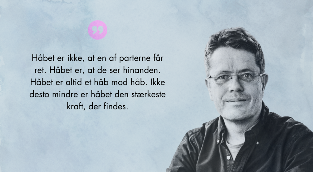 Billede af Morten Fester Thaysen med citat fra teksten